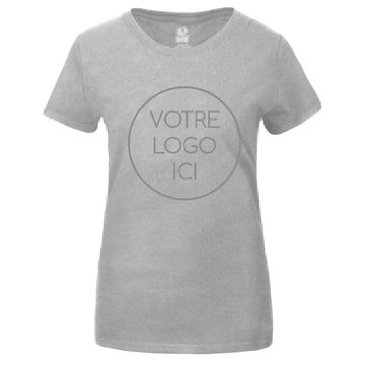 T-Shirt gris personnalisé de qualité supérieure pour femme